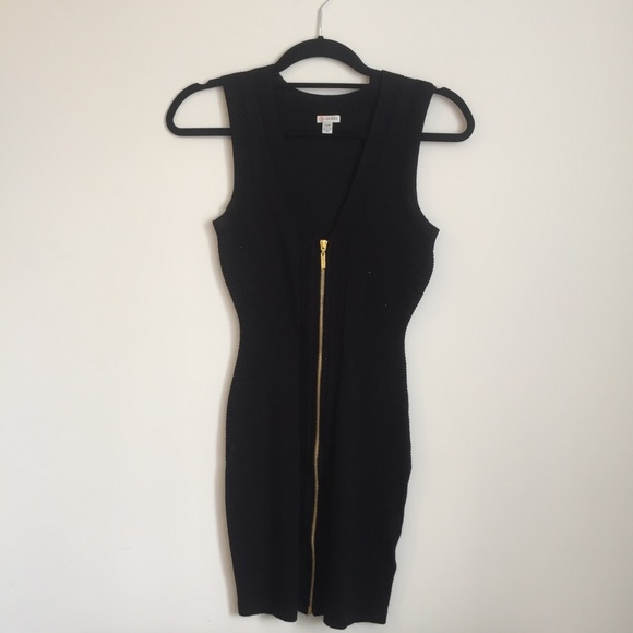 Guess black dress with zipper detail size xs - Picture 4 of 6